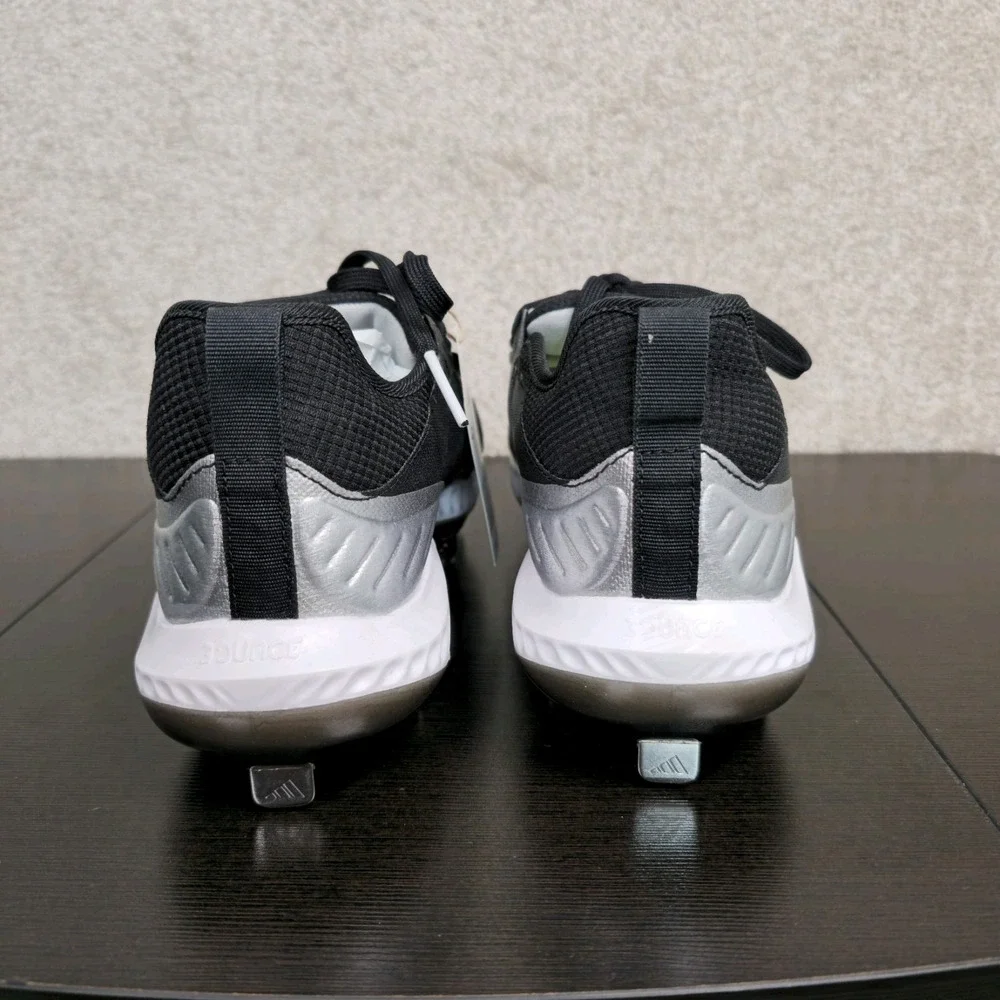 adidas Womens PureHustle Softball Metal Cleats Black White Silver‎ EG5634 Size 7